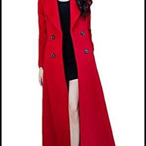 Herman Kay , Women long wool red coat size 10